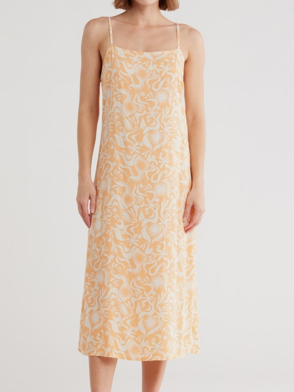 Billabong Golden Hour Peach Floral Maxi Dress‎